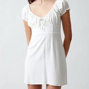 Pacsun White Tie front Mini Dress